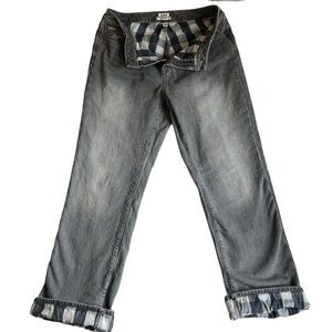 L.L. Bean Favorite Fit Grey Flannel Lined Jeans Womens Size 12